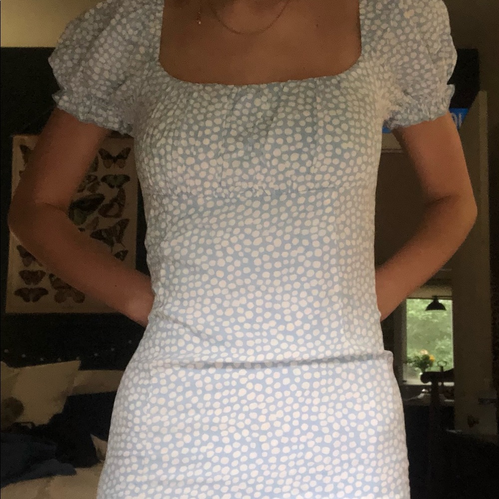 Mini blue dress